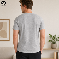 Groothandel op maat gemaakte LOGO 100% katoenen jersey ademende, middelzware, blanco heren T-shirt met korte mouwen, zachte, rechte pasvorm, casual shirt