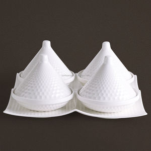 Vente en gros d'assiettes modernes en porcelaine pour snack assiettes de beurre pour restaurant avec couvercle <span class=keywords><strong>plat</strong></span> à beurre en céramique pour <span class=keywords><strong>tajine</strong></span> avec couvercle - Product Image 4