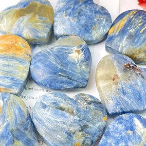 Wholesale Natural Crystal High Quality Kyanite Palm Stone Polished Love Heart Theme Healing Gemstone Palm for <b>Sale</b> Gifts - Product Image 2