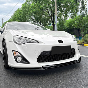 Amp Z Front Lip Splitter Bumper <b>Corner</b> <b>Protectors</b> For Toyota 86 Gt86 Ft86 2012 2016 Piano Black Carbon Fiber Texture - Product Image 1