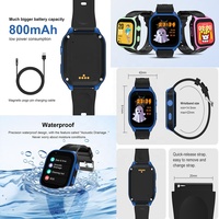 Nuevo Reloj Inteligente para Niños D8, Resistente al Agua, con Tarjeta SIM 4G, Llamadas SOS, Teléfono, Rastreador GPS, Reloj Inteligente para Niños con Luz Brillante en la Oscuridad
