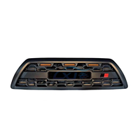 Fits for Toyota 4Runner 2006-2009 Front Grille with 3 LED Amber Lights Raptor Style Black Honeycomb Radiator Mesh Grill Set