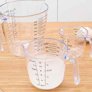 Ensemble de tasses à <span class=keywords><strong>mesurer</strong></span> en plastique graduées doubles numériques de 150 ml/300 ml/600 ml avec poignée - Product Image 4