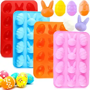 Silicon khuôn mẫu cho sô cô la trứng hình khuôn Baking Pan nhựa bánh sô cô la Khuôn Silicone kẹo Pan cho Easter Đảng