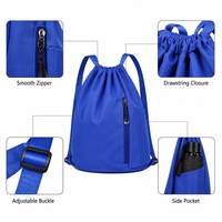 Sac à dos à cordon personnalisé OEM pour enfants, en polyester, 20-38L, imperméable, portable, multifonction, taille personnalisable