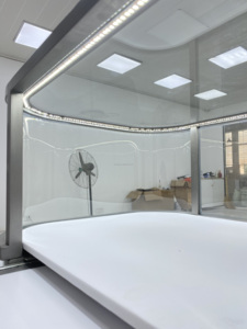 Hồng zhan cao cấp METALICA đồ trang sức đứng kính liền mạch hiển thị trường hợp vàng TRIM LED chiếu sáng thân thiện với môi cho trung tâm mua sắm sử dụng - Product Image 6