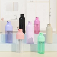 Bouteille de shampooing de lotion en plastique à double tube personnalisée 200ml/300ml/400ml emballage de pompe de teinture capillaire distributeurs de savon de salle de bain pour perruques