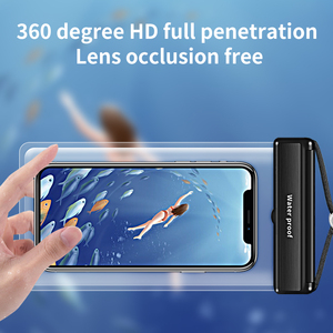 Người bán tốt nhất cơn sốt hợp thời trang màu đôi trong suốt vỏ sò thân thiện với môi không thấm nước PVC túi điện thoại trường hợp - Product Image 4