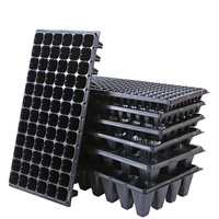 32 50 72 Sel Tray Semai Tanaman Sayuran Bunga Hitam, Tray Persemaian Dalam, Tray Pembibitan Kebun