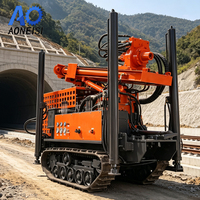 Machine de forage de puits d'eau de 260 m, type chenillé, diesel, hydraulique, pour applications de forage en profondeur