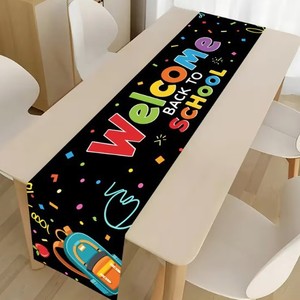 Striscione di Benvenuto per Aula Scolastica, Poster Colorato, Runner da Tavolo Decorativo per il Ritorno a Scuola, per Asilo o Scuola Primaria - Product Image 3