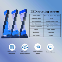 Schermo LED 3D a cubo personalizzato ad alta risoluzione P2.5mm, display LED rotante a colori, lettore multimediale automatico per video wall LED