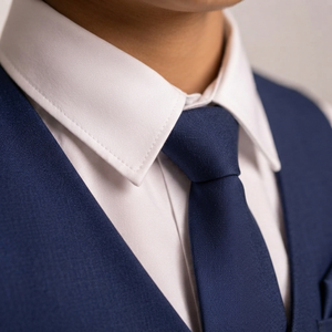Uniforme Escolar Formal para Niños al por Mayor, Conjunto de Cuatro Piezas: Chaleco Azul Marino, Camisa Blanca de Manga Larga, Corbata y Pantalones, Uniforme Escolar Personalizado - Product Image 3