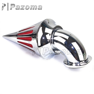 Bộ lọc gió xe máy hình nón bằng nhôm billet mạ crôm cao cấp dành cho Harley Softail Dyna Touring - Product Image 2