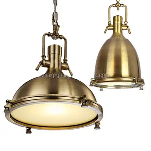 <span class=keywords><strong>Lampada</strong></span> <span class=keywords><strong>a</strong></span> <span class=keywords><strong>Sospensione</strong></span> Vintage Simig Lighting, Stile Industriale Loft <span class=keywords><strong>con</strong></span> <span class=keywords><strong>Paralume</strong></span> Metallico e Catena, per Cucina - Product Image 1