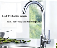 Robinet de lavabo multifonctionnel en acier inoxydable chromé, chaud et froid, rotatif, pour cuisine et salle de bain d'hôtel moderne, vente en gros fournisseur