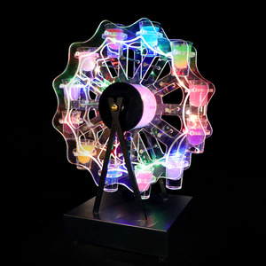 ที่ใส่แก้วค็อกเทล LED รูปทรงเครื่องบินสีสันสดใสแบบชาร์จไฟได้ชั้นวางไวน์ - Product Image 6