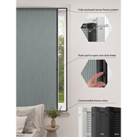Persiana Opaca Anti-UV ZSTARR Fácil de Instalar, Ajuste Perfecto, Persianas Celulares de 20 mm, Persianas de Panal para Puerta Corredera y Ventana