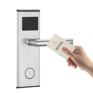 하이 퀄리티 스테인레스 스틸 호텔 룸 액세스 제어 잠금 WiFi 네트워크 무료 소프트웨어 스마트 제어 용 전자 목재 - Product Image 1