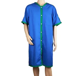Oem Comfort Snap Op Gemakkelijk Dragen Unisex Uniform Ziekenhuis Patiënt Gown