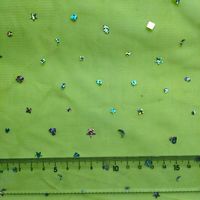 Tissu en maille à sequins et dentelle brodée, 100% polyester tricoté, pour robes de mariée et jupes de princesse pour enfants
