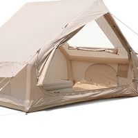 Tente de camping gonflable 6.3 à porte unique, une chambre, grand hublot, en tissu Oxford 300D, imperméable en PVC, tente pneumatique à cadre en A, montage rapide