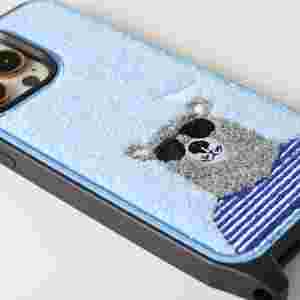 Khăn thêu kính mặt trời gấu thiết kế TPU TPE trường hợp điện thoại cho iPhone 16 17 Pro Max không khí chống sốc máy ảnh bảo vệ - Product Image 1