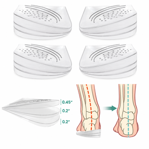 2 paires de semelles en gel de silice à 3 couches pour la correction de la pronation (sur/pronation insuffisante), inserts adhésifs pour talon pour pieds plats - Product Image 1