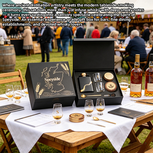 Kit de fumage de whisky <span class=keywords><strong>Speyside</strong></span> de qualité supérieure en gros, ensemble d'outils de bar de luxe avec torche et couvercle de fumage en bois pour cocktails Old Fashioned - Product Image 4