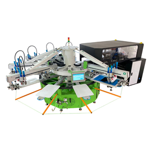 Máquina Automática de Serigrafía de 4 Colores y 12 Estaciones con Máquina de Impresión Digital Híbrida - Product Image 1