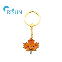 Porte-clés feuille d'érable en alliage de Zinc personnalisé pour femmes porte-clés mignon porte-clés automne automne cadeaux d'amant de feuille d'érable dame porte-clés