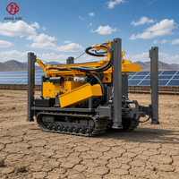 Machine de forage hydraulique portable sur chenilles JHS-200, profondeur de forage 200 m, pour forage de puits d'eau et de roche.