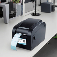 Printer kode batang termal XP-350B 3 inci, Printer kode QR untuk sistem POS dengan garansi 1 tahun
