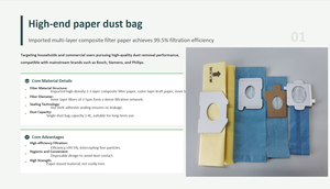 <span class=keywords><strong>Sac</strong></span> filtre à poussière jetable en papier pour <span class=keywords><strong>aspirateur</strong></span>, compatible universel, remplacement pour <span class=keywords><strong>aspirateur</strong></span> domestique vertical à cartouche - Product Image 4