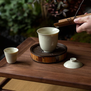 Ding Kiln Gaiwan Porcelain Cylinder Handheld With Lid Afternoon <b>Tea</b> Kung Fu <b>Tea</b> <b>Set</b> - Product Image 4