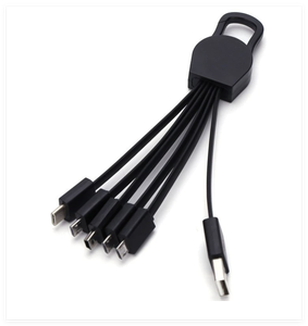 En ucuz toptan özel promosyon hediyesi 3 4 5 6 in 1 renkli ışık beyaz Usb şarj kablosu hepsi bir Usb kablosu ışık ile - Product Image 5