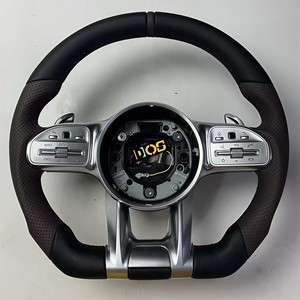 Volant <span class=keywords><strong>sport</strong></span> noir en cuir personnalisé et fibre de carbone forgée DOS pour <span class=keywords><strong>Mercedes</strong></span> Benz Classe C GLC <span class=keywords><strong>GLA</strong></span> W204 W205 W212 W213 - Product Image 4