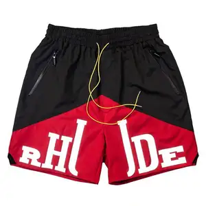 Vente en gros 2 en 1 poche zippée Shorts de course hommes séchage rapide décontracté Gym entraînement Shorts de sport