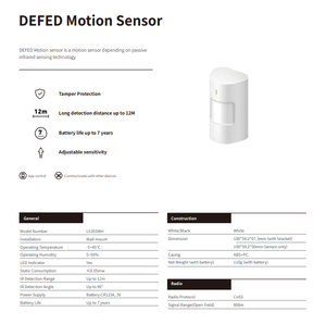 Kit de détecteur de mouvement intelligent DEFED, système de sécurité de haute technologie, sécurité domestique - Product Image 1