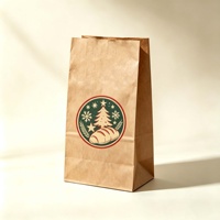 Sacs en papier kraft brun de qualité alimentaire, résistants à la graisse, impression flexo, pour boulangerie, pizza, chips, emballage d'aliments pour animaux – Offre Spéciale Noël