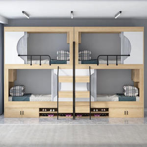Cápsula espacial litera Hostal juvenil de madera maciza de dos pisos Hostal juvenil dormitorio Alto y Bajo apartamento cama todo incluido