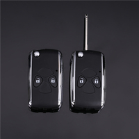 Clé de voiture pliable à 2 boutons pour télécommande, coque de clé rabattable, clé maîtresse