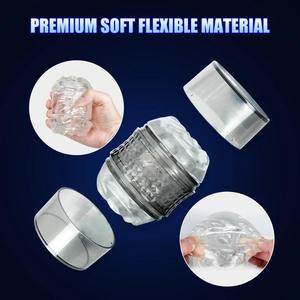 Produit érotique très demandé : Masturbateur masculin transparent à bouche et vagin artificiels, pompe à pénis et suceur <span class=keywords><strong>de</strong></span> gland pour hommes - Product Image 5
