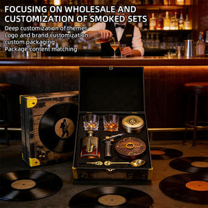 Kit de fumage de cocktails personnalisé sur le thème du <span class=keywords><strong>jazz</strong></span>, accessoires de luxe pour fumer le whisky, kit d'<span class=keywords><strong>infusion</strong></span> portable adapté aux bars - Product Image 3