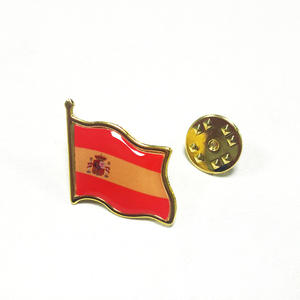 Épingles de revers en métal avec impression de logo personnalisé, drapeau espagnol, épingles drapeau de l'Espagne pour costumes, sacs à dos, chapeaux, en gros - Product Image 4