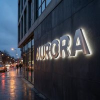 Letreros Acrílicos LED de Primera Calidad, Letras 3D Iluminadas por Delante para Barbería Profesional y Estudio de Estilismo Masculino
