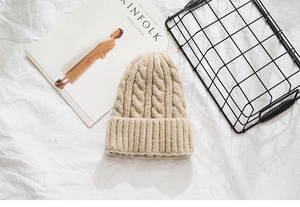 2020 hat female autumn and winter twist knit wool top hat Korean version wild hood casual student heard cold protection hat - Product Image 5