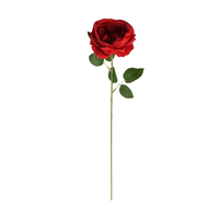 Dekorasi Pernikahan Mawar Merah Ukuran Besar Bunga Buatan - Mawar Bulgaria Bunga Realistis Hari Valentine Grosir