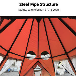 Tipi Tipi indien Glamping tente extérieure imperméable coton toile Camping tipi tente forme d'oiseau pour adultes famille - Product Image 4