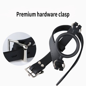 Jouets sexuels de bondage, ceinture en cuir SM, bouche ouverte, balle de <span class=keywords><strong>gag</strong></span>, anneau en silicone souple, <span class=keywords><strong>gag</strong></span> buccal - Product Image 2